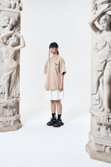 ハンドペインティングダメージTシャツ (BEIGE)
