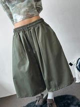 Frendi Cotton Multi Over Long Bermuda Pants 5 Color 