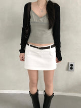 Vine Low-rise Mini Skirt (4 colors)