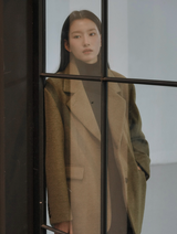 hairy quilting jacket - khaki beige 