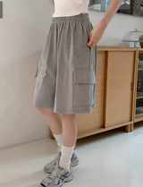 MTバミューダカーゴワイドスウェットショーツ (3color)