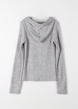 WOOL BUTTON HOOD TEE