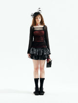 Emoha Double Layer Ballet Punk Skirt