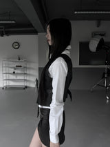 matte chic leather vest