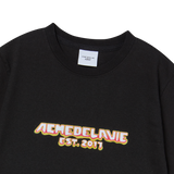 25SS FLAME LOGO SHORT CROP SLEEVE T-SHIRT BLACK