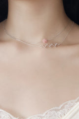 Pink Rose Necklace