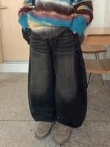 Hoam Balloon Wide Denim Brushed Pants
