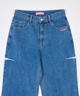 MP HALF CUTTING DENIM PANTS