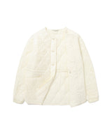 Women’s Collarless Quilted Jacket Light Yellow