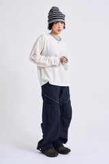 Curve pocket ham strap pants