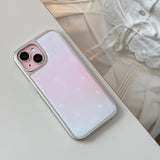 PINK AURORA STAR Silver Epoxy Case