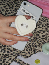 [Formica] White Choco Button tok (Heart), Basic
