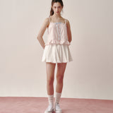 Ribbon Frill Sleeveless (Pink)