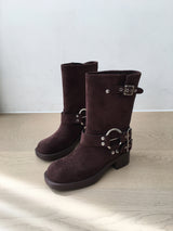 Biker half boots