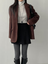 [wool 50%] フォトヘアリーシングルルーズフィットジャケット