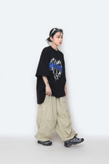ハートレタリングオーバーサイズ半袖Tシャツ