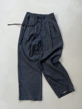 About Banding Wide Denim Pants