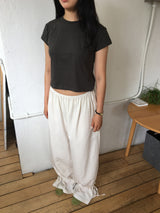 Shirring flare pants (2color)
