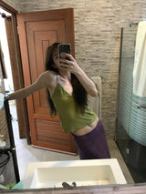 Deep V-neck Sleeveless (Olive)