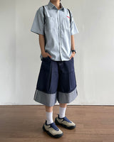 Rollup Bermuda Denim Pants