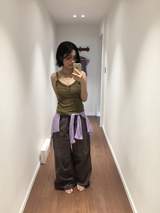 Otti frill button sleeveless top (3color)