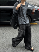 City Pub Cargo Banding Denim Pants