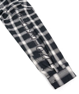 BBDエンシェントロゴピアシングチェックシャツ (Black)