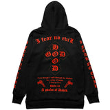 I FEAR NO EVIL パーカー - ブラック/レッド