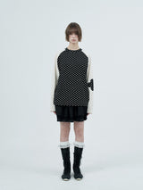 patched raglen t-shirts / black