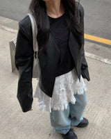 ピンタックルーズデニムパンツ