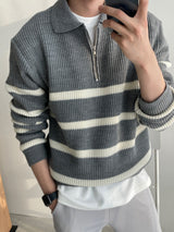 [Universal] Dangala Semi-Ziped Up Car knitwear