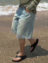オーシャンウォッシングバミューダデニムパンツ
