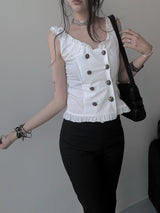 napoleon shirring blouse (2color)