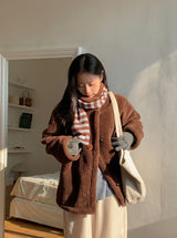 25FW★ [BAONHAUS] テンディボーダーポムマフラー