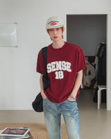 チェント パッチ レタリング ショートスリーブ Tシャツ