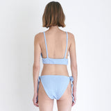  STRING SHIRRING BIKINI SET / SKY BLUE