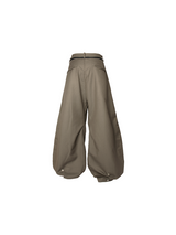 RELABEL Spatial Relations (Multi-Layered) Jacquard Stripe Drapey Loose-Fit Pleated Curved Sword-Cut Trousers