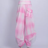 gradient pink fatty,saggy pants