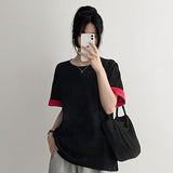 ボクシールーズフィットロールアップ半袖Tシャツ (4 colors)