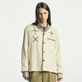 east star button up terry cardigan ivory
