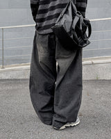Limit destroyed wide denim pants