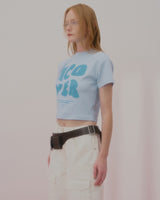 ポインテージロゴクロップTシャツ-SKY BLUE