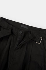 カーリーベルトピンタックワイドチノパンツ