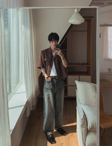 Undersnap wide denim pants