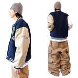 Oversized Wafer Varsity Jumper Jacket
