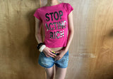 silver lettering tee