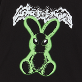 25SS ネオンエイリアンラビットショートスリーブTシャツ ブラック