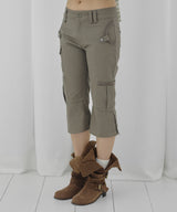 CARGO CAPRI PANTS (DARK BEIGE) F26QD152