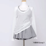Yeori 3-Piece Set: T-shirt + Sleeveless Bra Top + Elastic Skirt Shorts