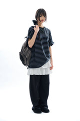 ベリンピグメントストライプTシャツ